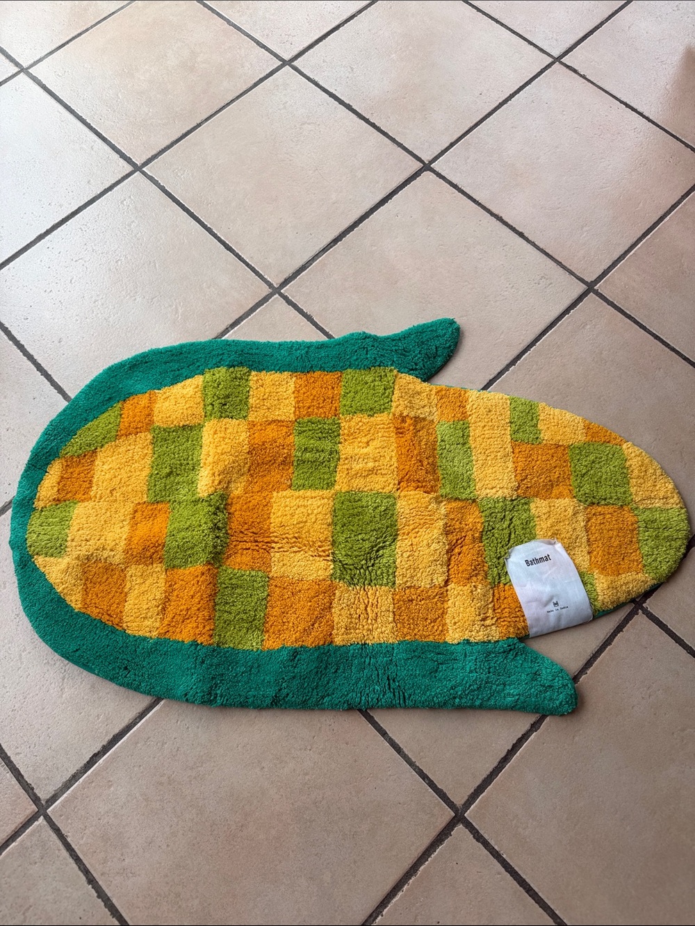 NWT Corn Shaped Yellow & Green Bath Rug